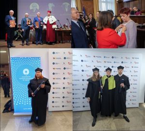 Uroczystość wręczenia gratulacji, podziękowań, medali, dyplomów doktorskich Koleżankom i Kolegom Naszej Katedry